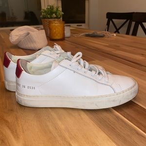Common Projects- Women's Retro Leather Low-Top Sneakers- size 36